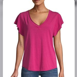 Free People Convertible T-shirt In Fuchsia Size XS